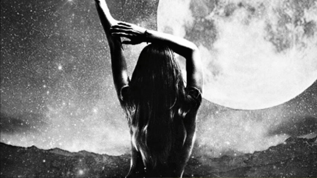 lady expressing pagan symbolism and earth-based spirituality