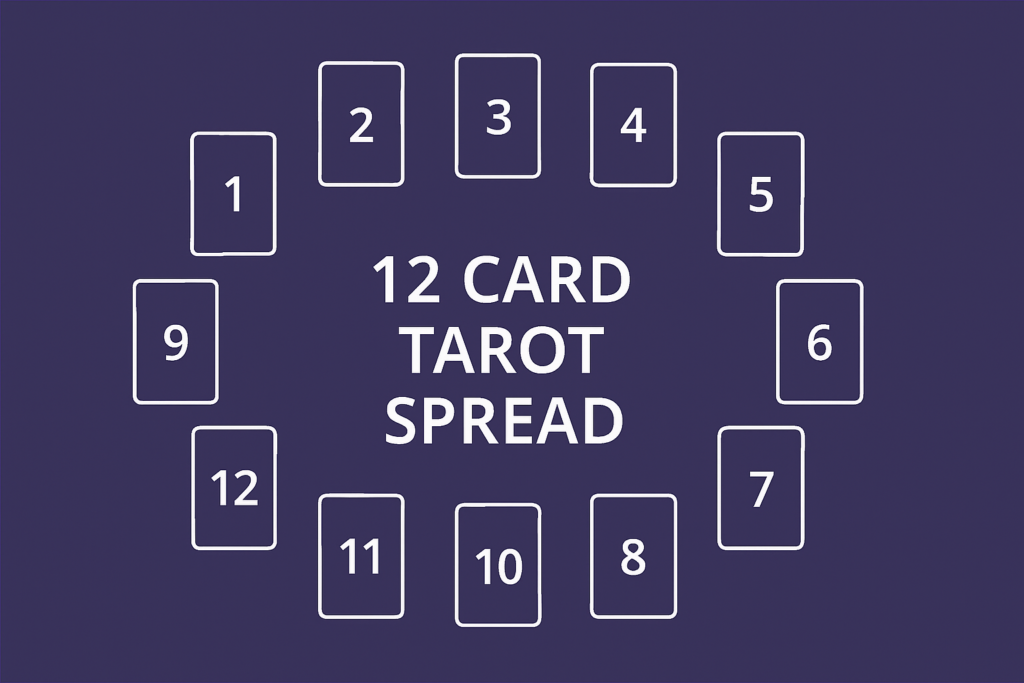layout of the 12 card tarot spread for beginners